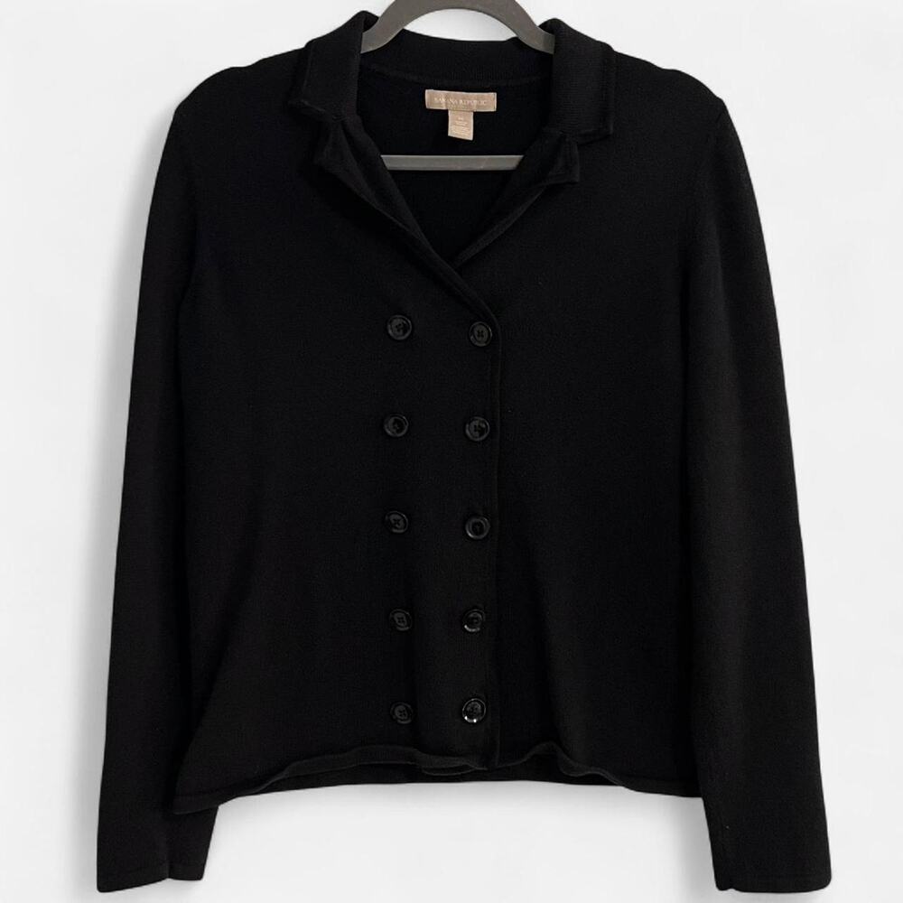 Banana Republic Cashmere + Cotton Blend Double Breasted Cardigan